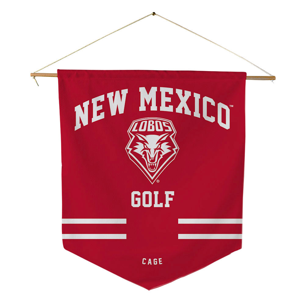 New Mexico - NCAA Men's Golf : Oliver Cage - Pennant - 18" x 21"-0