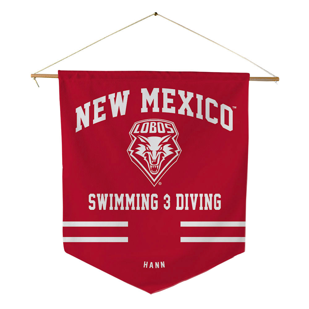 New Mexico - NCAA Women's Swimming & Diving : Liv Hann - Pennant - 18" x 21"-0