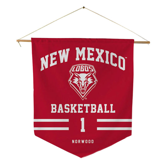 New Mexico - NCAA Women's Basketball : Valerie Norwood - Pennant - 18" x 21"-0
