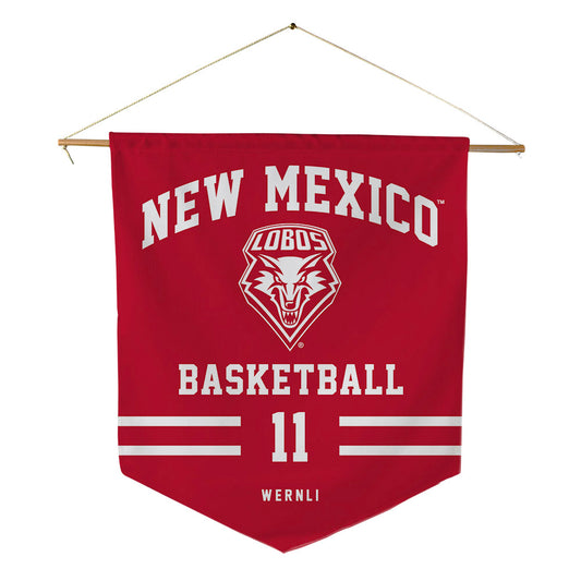 New Mexico - NCAA Women's Basketball : Kate Wernli - Pennant - 18" x 21"-0