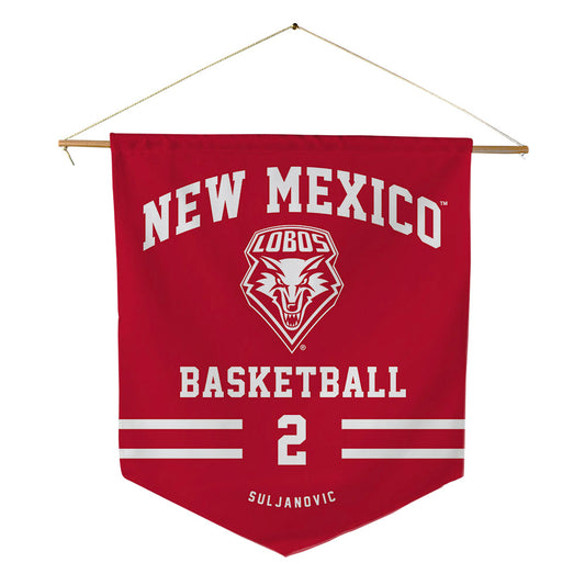New Mexico - NCAA Men's Basketball : Imran Suljanovic - Pennant - 18" x 21"-0