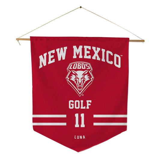 New Mexico - NCAA Men's Golf : Valentin Luna - Pennant - 18" x 21"-0