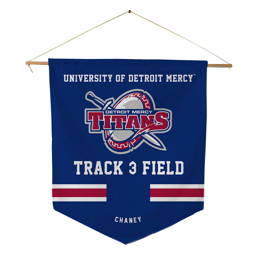 Detroit Mercy - NCAA Men's Track & Field : Micah Chaney - Pennant - 18" x 21"-0