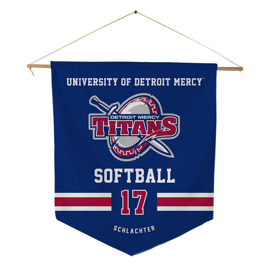 Detroit Mercy - NCAA Softball : Hannah Schlachter - Pennant - 18" x 21"-0