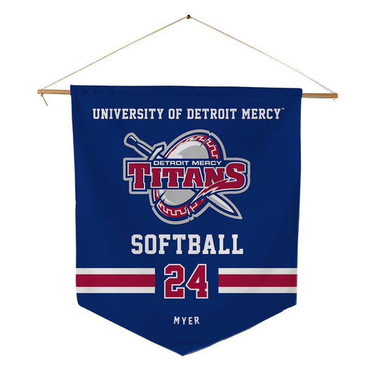Detroit Mercy - NCAA Softball : Aubrey Myer - Pennant - 18" x 21"-0