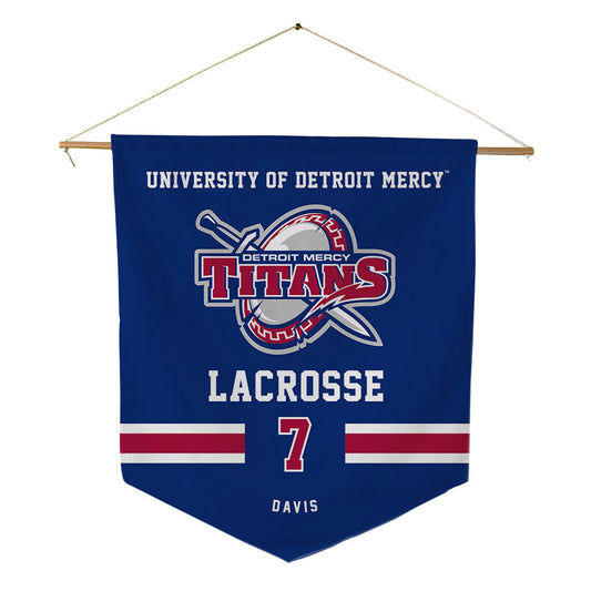 Detroit Mercy - NCAA Men's Lacrosse : Tristen Davis - Pennant - 18" x 21"-0