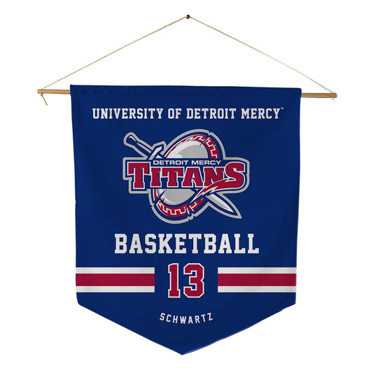 Detroit Mercy - NCAA Women's Basketball : Brendha Schwartz - Pennant - 18" x 21"-0