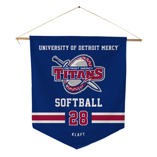 Detroit Mercy - NCAA Softball : Abby Klaft - Pennant - 18" x 21"-0