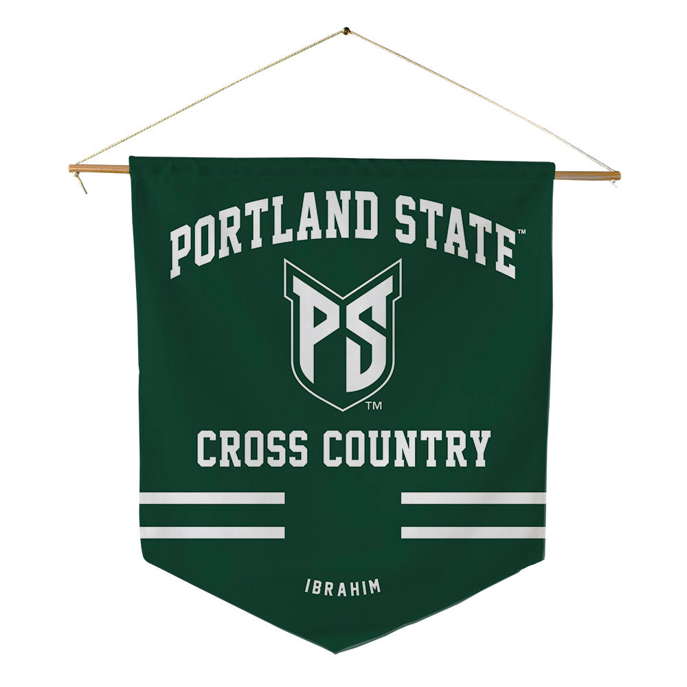 Portland State - NCAA Men's Cross Country : Farhan Ibrahim - Pennant - 18" x 21"-0
