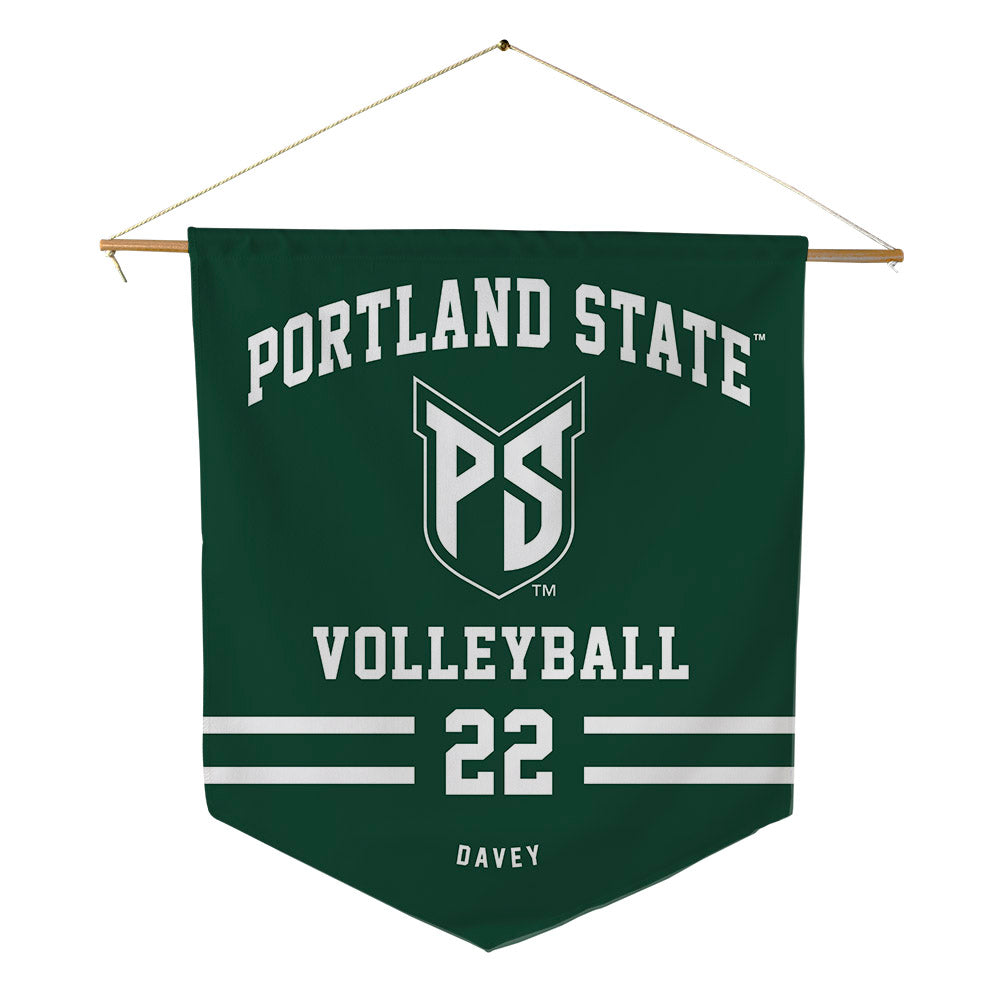 Portland State - NCAA Women's Volleyball : Katelyn Davey - Pennant - 18" x 21"-0
