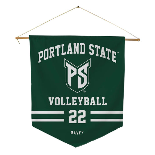 Portland State - NCAA Women's Volleyball : Katelyn Davey - Pennant - 18" x 21"-0