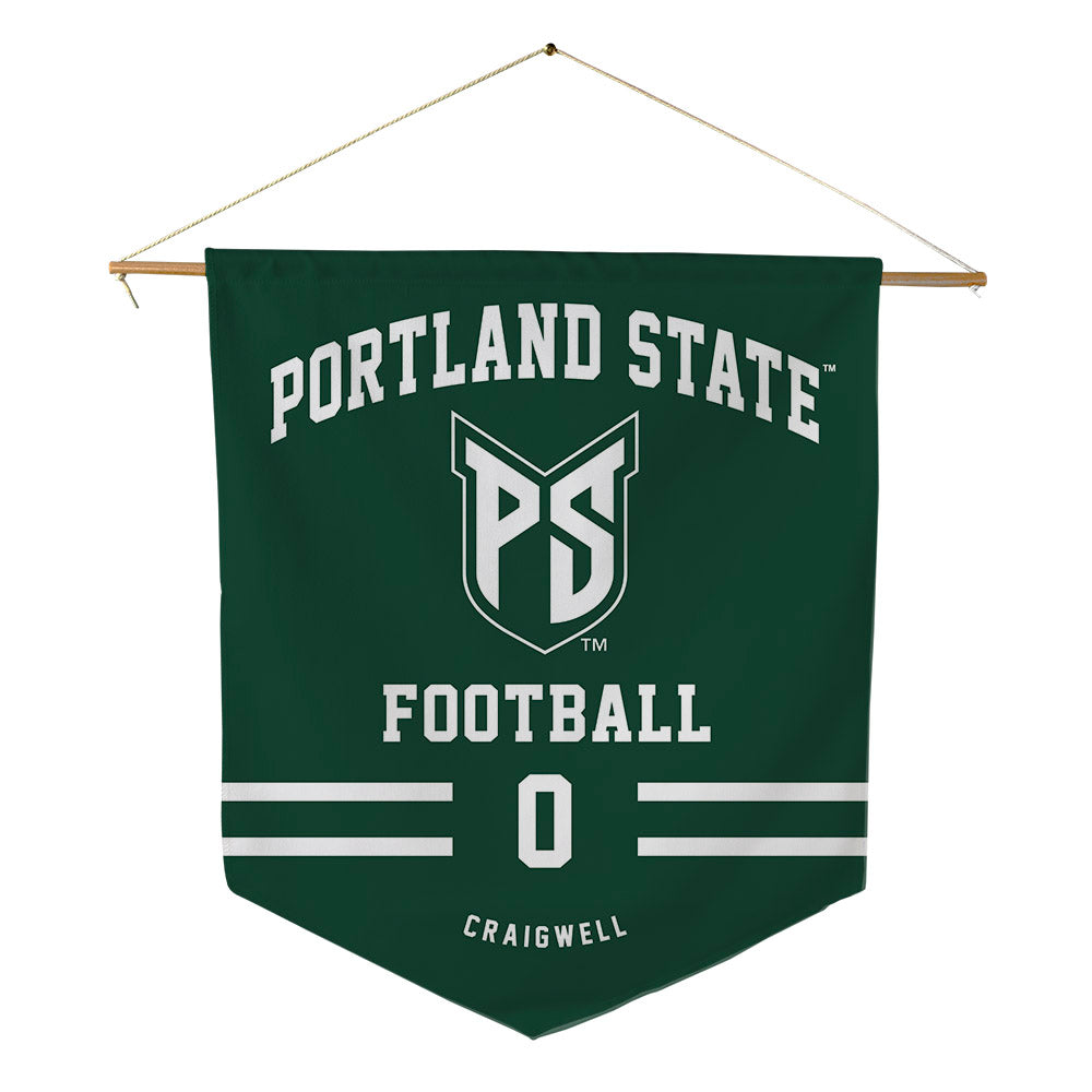 Portland State - NCAA Football : Justin Craigwell - Pennant - 18" x 21"-0