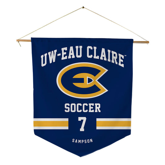 UW Eau Claire - NCAA Men's Soccer : Jacob Sampson - Pennant - 18" x 21"-0