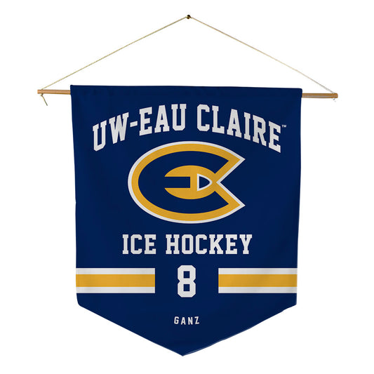 UW Eau Claire - NCAA Men's Ice Hockey : Logan Ganz - Pennant - 18" x 21"-0