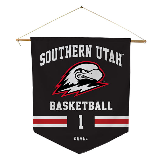 Southern Utah - NCAA Men's Basketball : Elijah Duval - Pennant - 18" x 21"-0