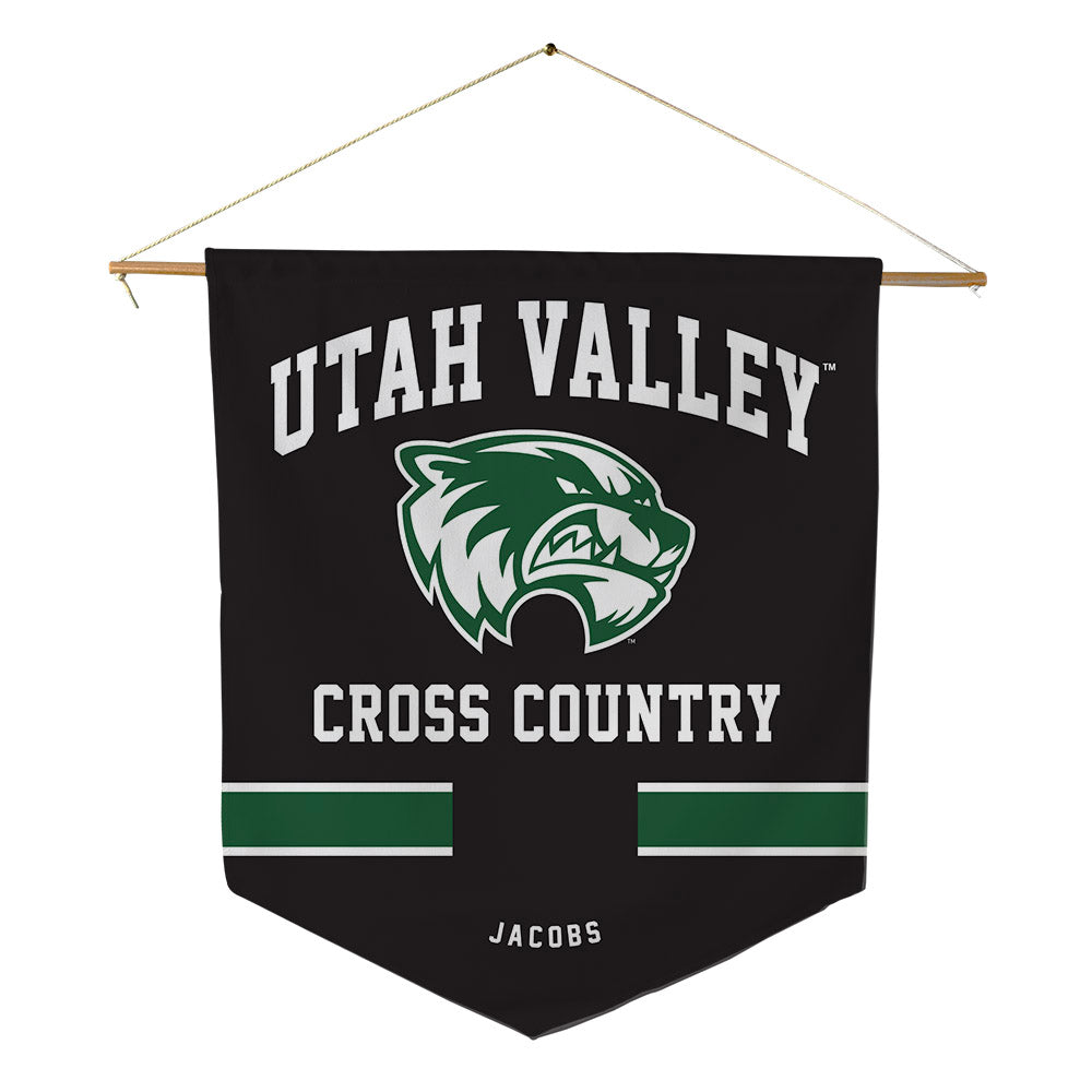 Utah Valley - NCAA Men's Cross Country : Cameron Jacobs - Pennant - 18" x 21"-0