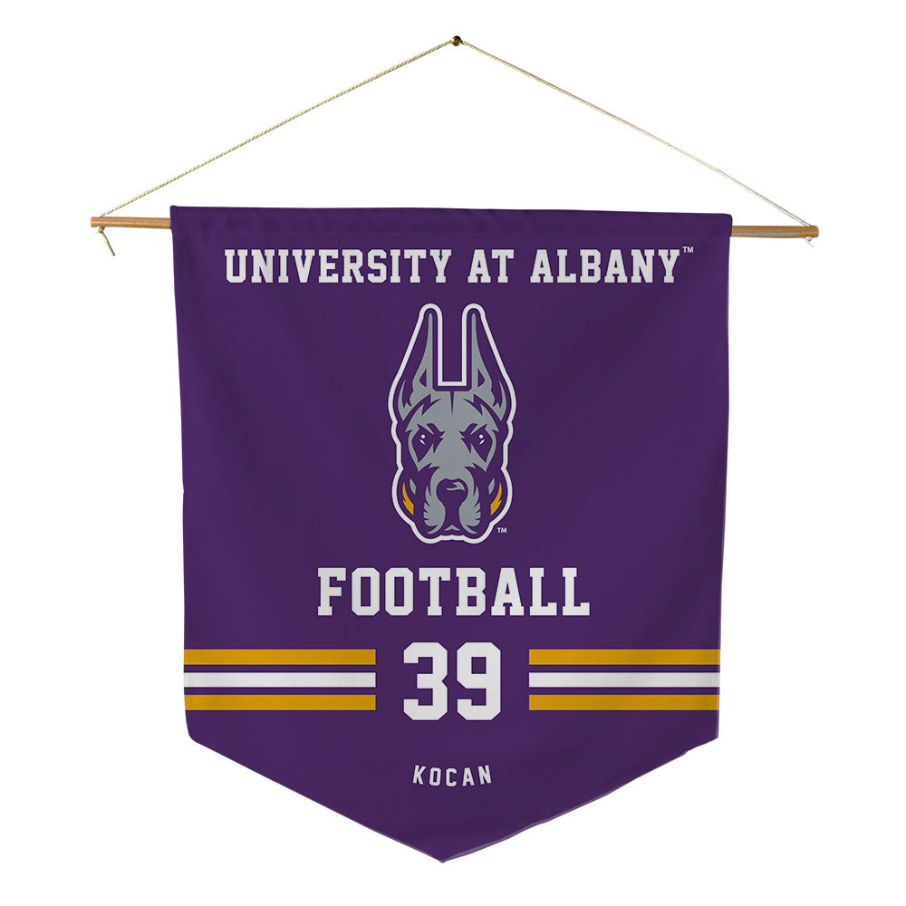 UAlbany - NCAA Football : RJ Kocan - Pennant - 18" x 21"-0