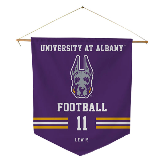 UAlbany - NCAA Football : Shawan Lewis - Pennant - 18" x 21"-0