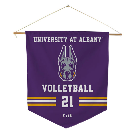 UAlbany - NCAA Women's Volleyball : Madison Kyle - Pennant - 18" x 21"-0
