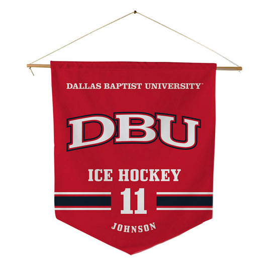 Dallas Baptist - NCAA Men's Ice Hockey : Trevor Johnson - Pennant - 18" x 21"-0