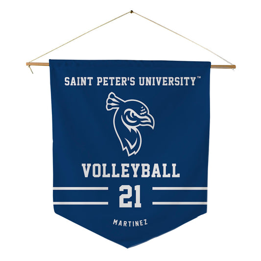Saint Peter's - NCAA Women's Volleyball : Lara Martinez - Pennant - 18" x 21"-0