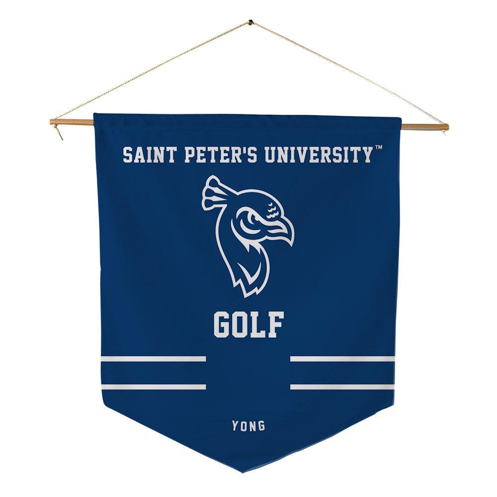 Saint Peter's - NCAA Men's Golf : Jeffery Yong - Pennant - 18" x 21"-0