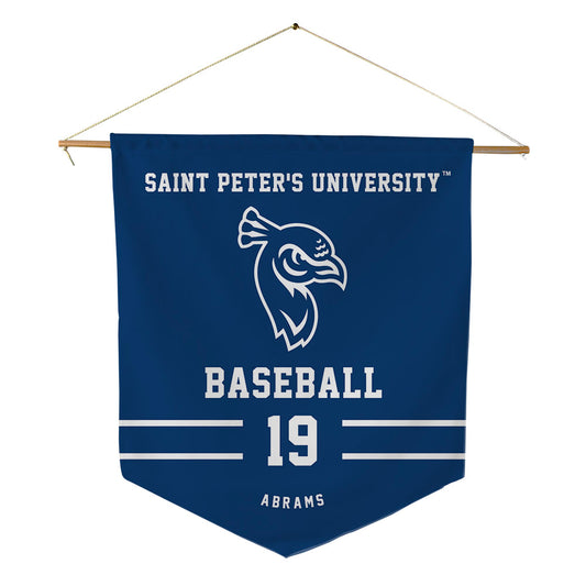 Saint Peter's - NCAA Baseball : Max Abrams - Pennant - 18" x 21"-0