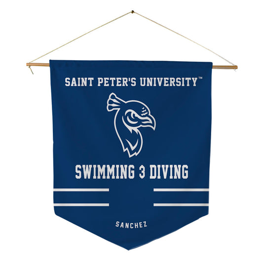 Saint Peter's - NCAA Men's Swimming & Diving : Daniel Sanchez - Pennant - 18" x 21"-0