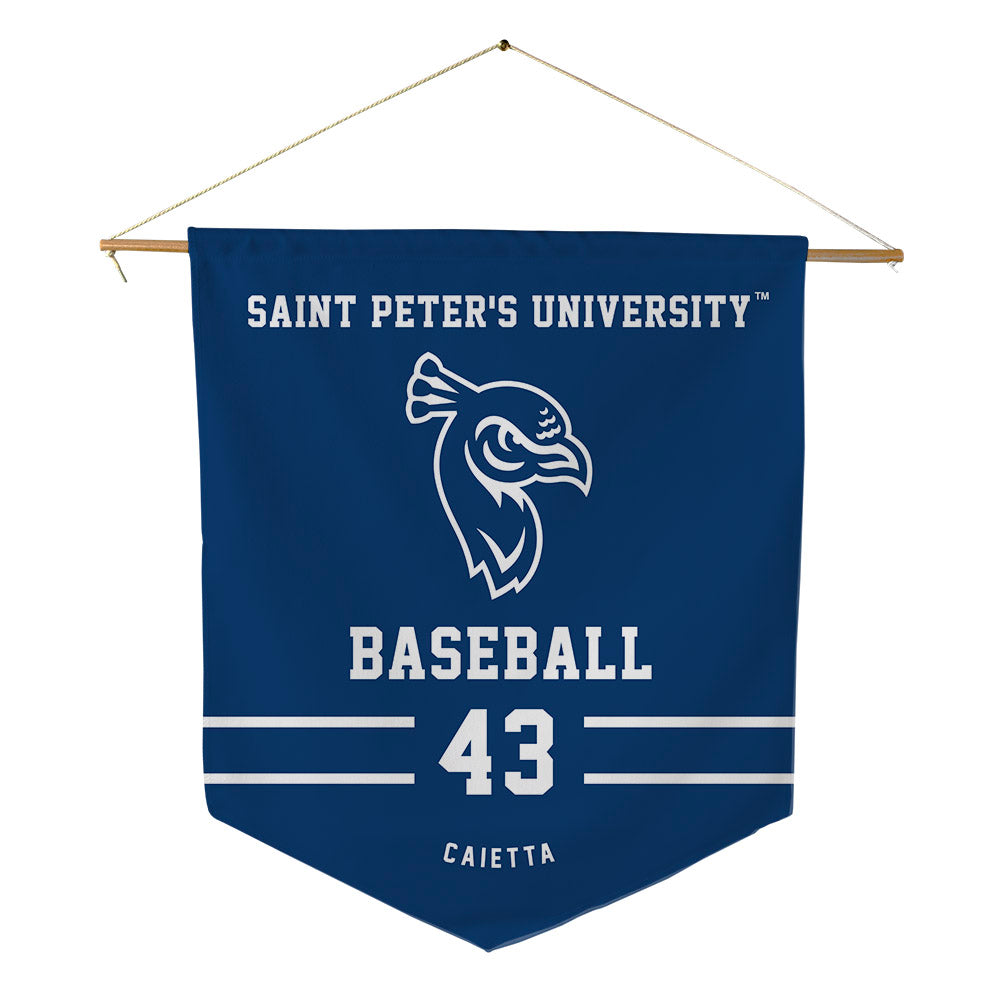 Saint Peter's - NCAA Baseball : Frank Caietta - Pennant - 18" x 21"-0