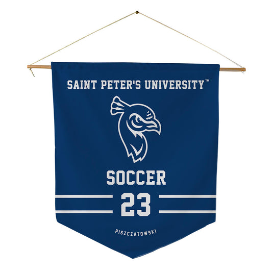 Saint Peter's - NCAA Men's Soccer : Jakub Piszczatowski - Pennant - 18" x 21"-0