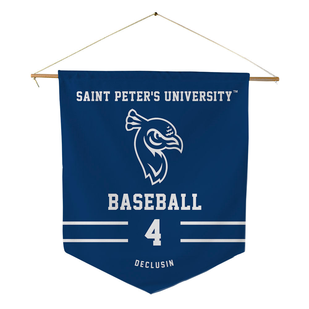 Saint Peter's - NCAA Baseball : Tyler DeClusin - Pennant - 18" x 21"-0