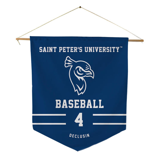 Saint Peter's - NCAA Baseball : Tyler DeClusin - Pennant - 18" x 21"-0