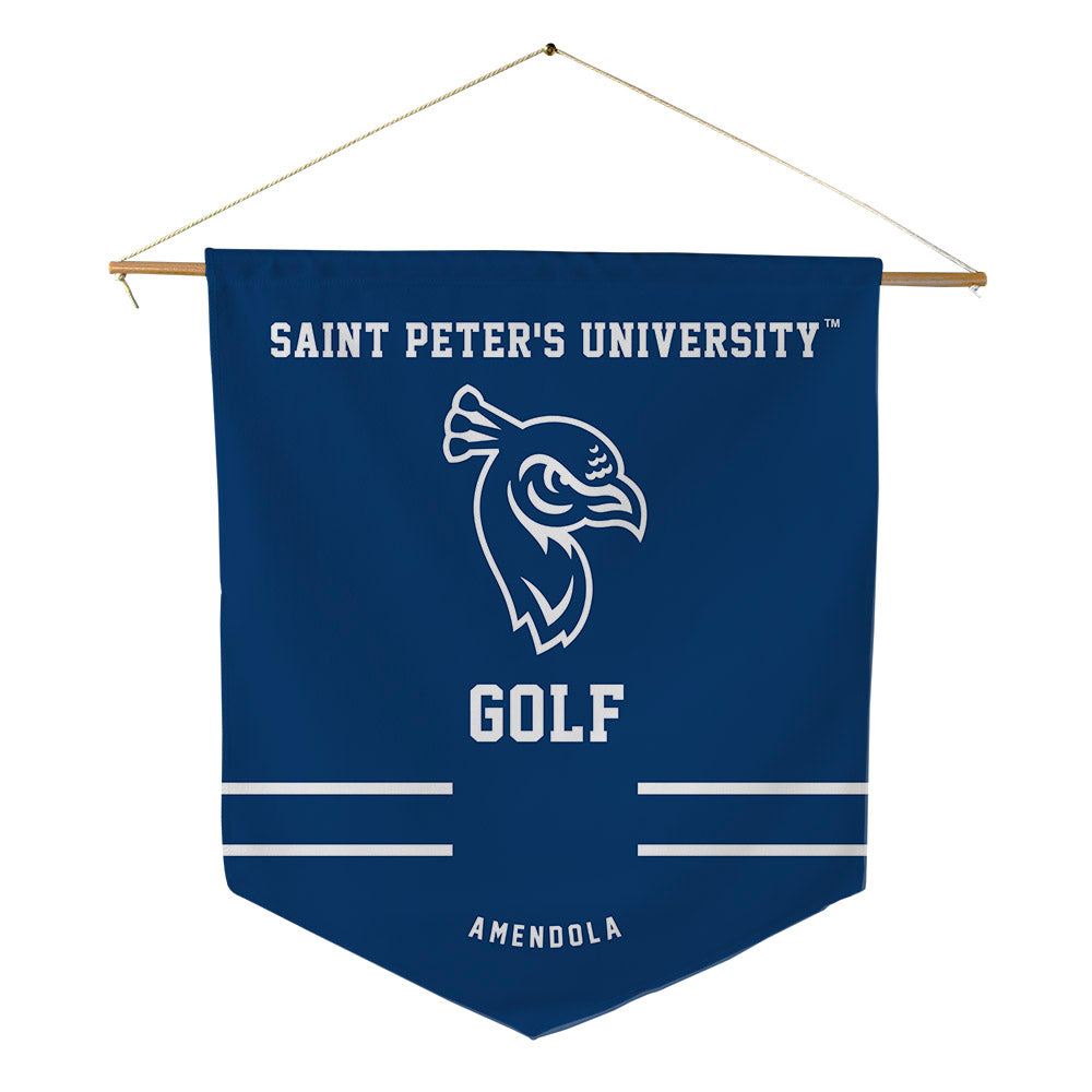 Saint Peter's - NCAA Men's Golf : Lorenzo Amendola - Pennant - 18" x 21"-0