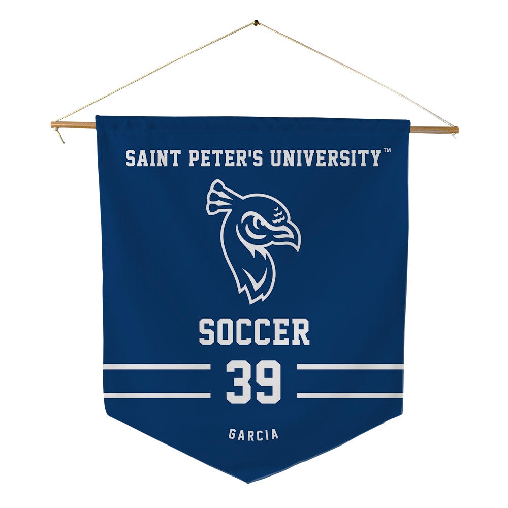 Saint Peter's - NCAA Men's Soccer : Bryan Garcia - Pennant - 18" x 21"-0