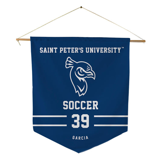 Saint Peter's - NCAA Men's Soccer : Bryan Garcia - Pennant - 18" x 21"-0