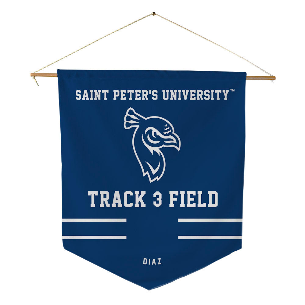 Saint Peter's - NCAA Men's Track & Field : Dezoara Diaz - Pennant - 18" x 21"-0
