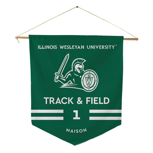Illinois Wesleyan - NCAA Men's Track & Field : Nyamedze Maison - Pennant - 18" x 21"-0