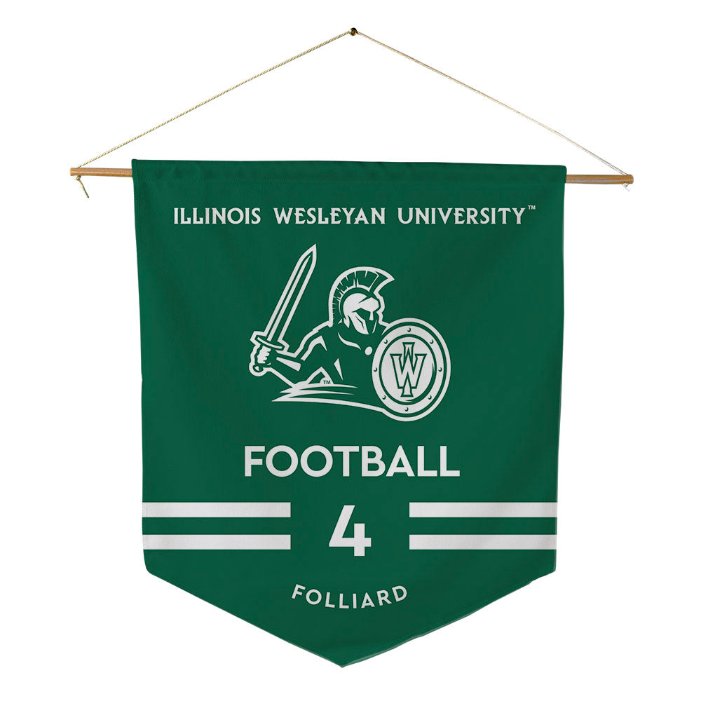 Illinois Wesleyan - NCAA Football : Connor Folliard - Pennant - 18" x 21"-0