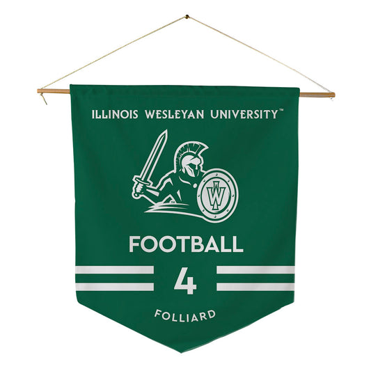 Illinois Wesleyan - NCAA Football : Connor Folliard - Pennant - 18" x 21"-0