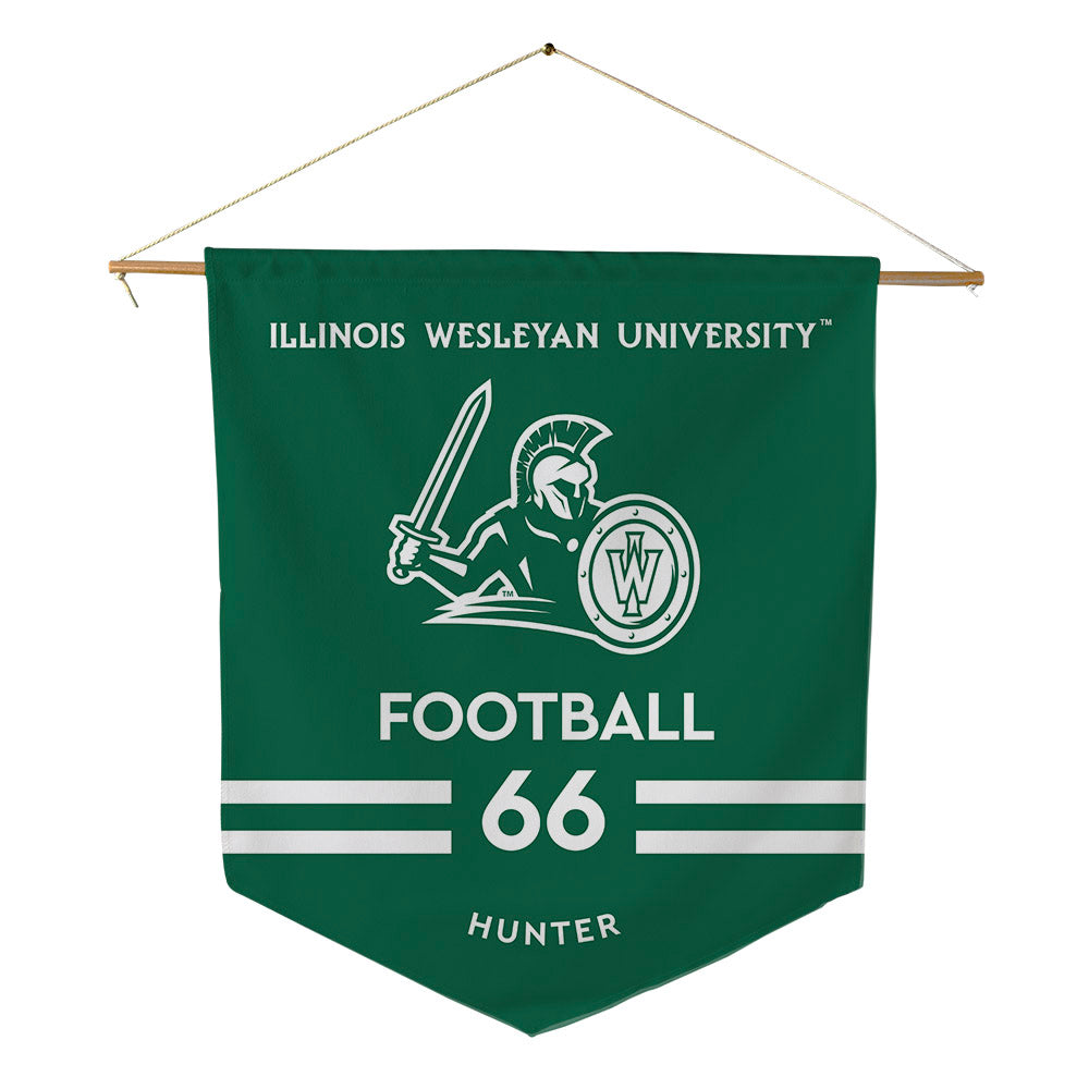 Illinois Wesleyan - NCAA Football : Demarco Hunter - Pennant - 18" x 21"-0