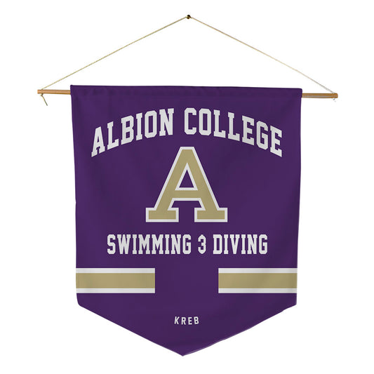 Albion - NCAA Women's Swimming & Diving : Kaitlyn Kreb - Pennant - 18" x 21"-0