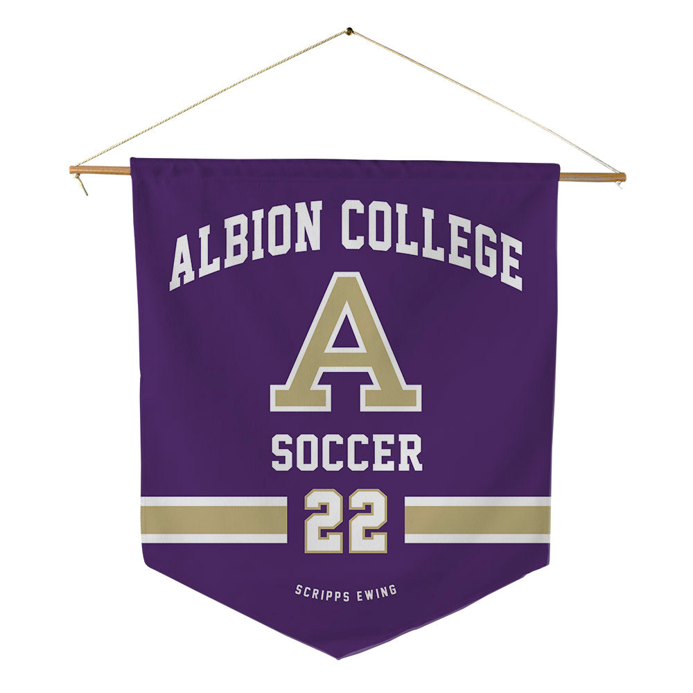 Albion - NCAA Men's Soccer : Connor Scripps Ewing - Pennant - 18" x 21"-0