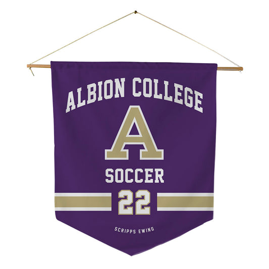 Albion - NCAA Men's Soccer : Connor Scripps Ewing - Pennant - 18" x 21"-0