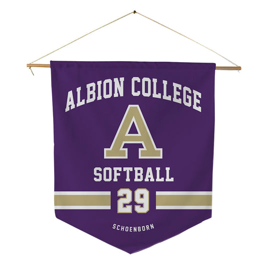 Albion - NCAA Softball : Sydney Schoenborn - Pennant - 18" x 21"-0