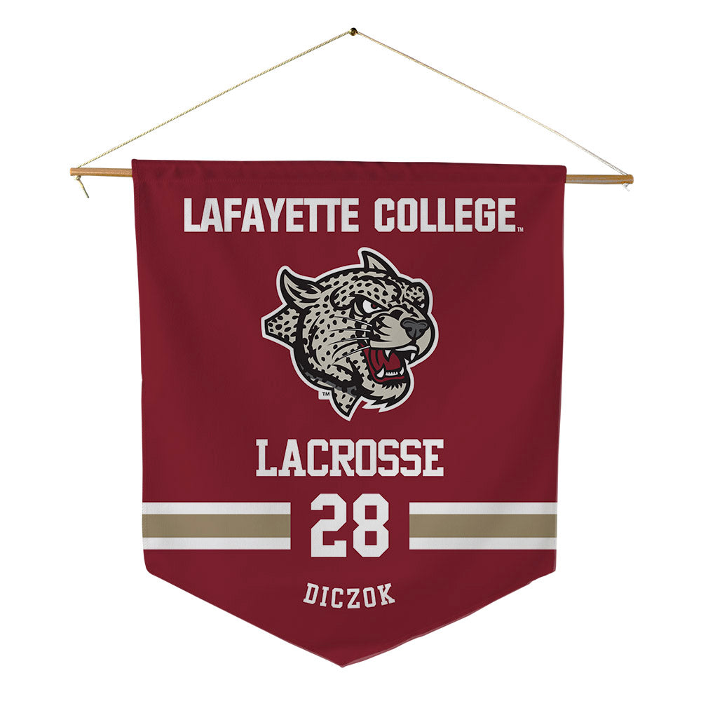 Lafayette College - NCAA Men's Lacrosse : Sean Diczok - Pennant - 18" x 21"-0