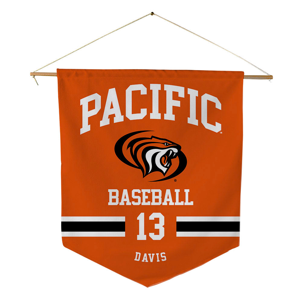 Pacific - NCAA Baseball : Diego Davis - Pennant - 18" x 21"-0