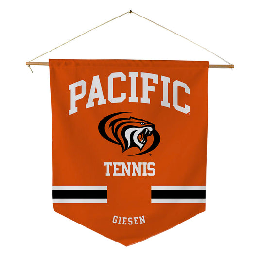Pacific - NCAA Men's Tennis : Jonty Giesen - Pennant - 18" x 21"-0
