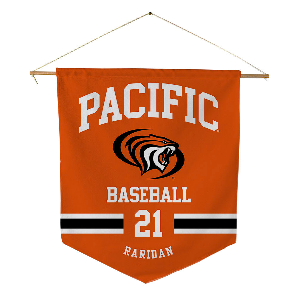 Pacific - NCAA Baseball : Connor Raridan - Pennant - 18" x 21"-0