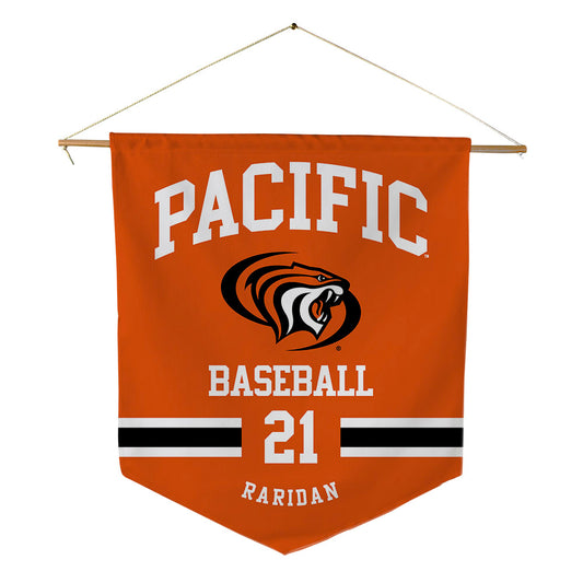 Pacific - NCAA Baseball : Connor Raridan - Pennant - 18" x 21"-0