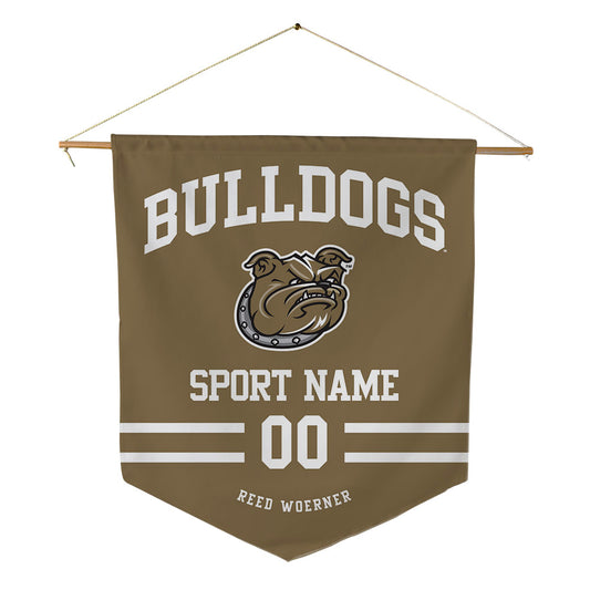 Bryant - NCAA Men's Basketball : Reed Woerner Reed Woerner - Pennant - 18" x 21"-0